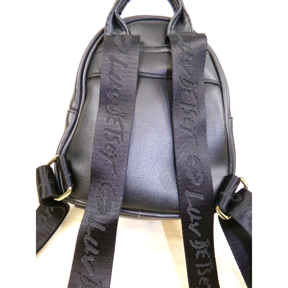 Betsey Johnson Dog Puppy Mini Backpack Black White Floppy Ears Novelty Purse